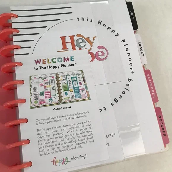 The Happy Planner Classic 18 Month Vertical Layout Hello Darling - Picture 5 of 12